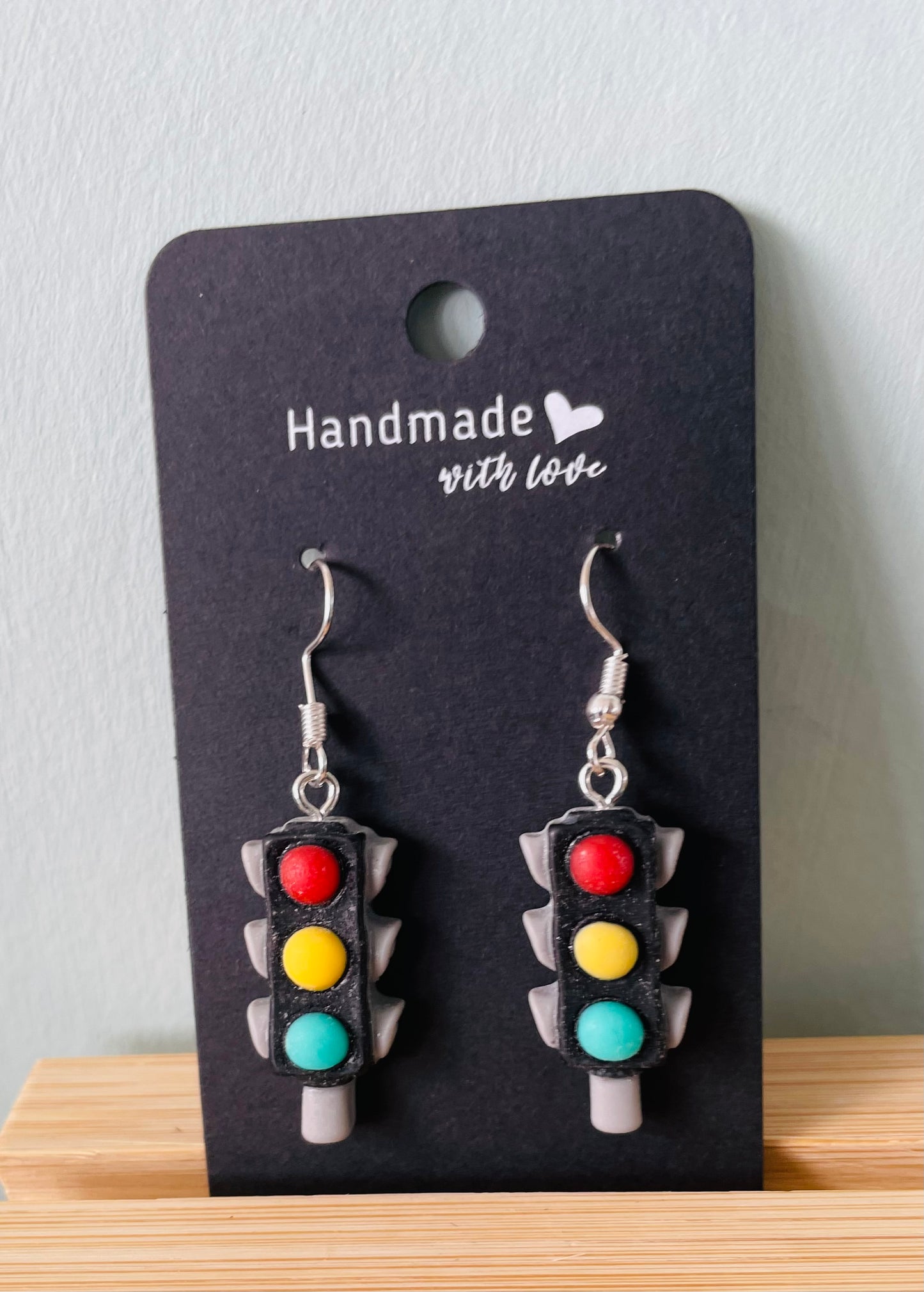 Handmade Traffic Light Earrings