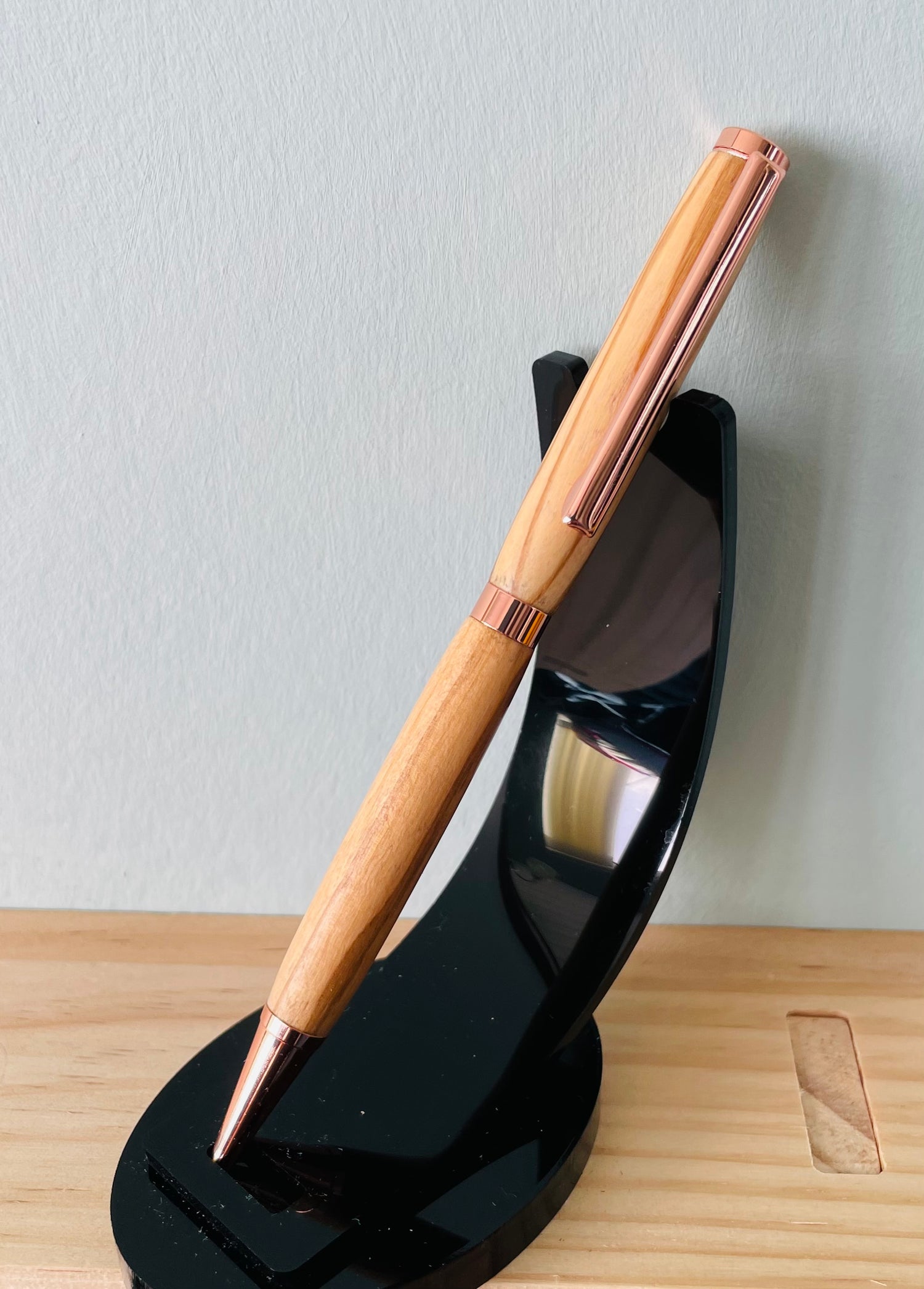 Hand-Turned Olive Wood Twist Pens