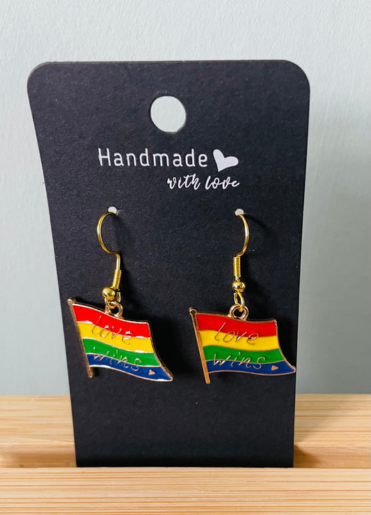 Handmade Pride Flag Earrings