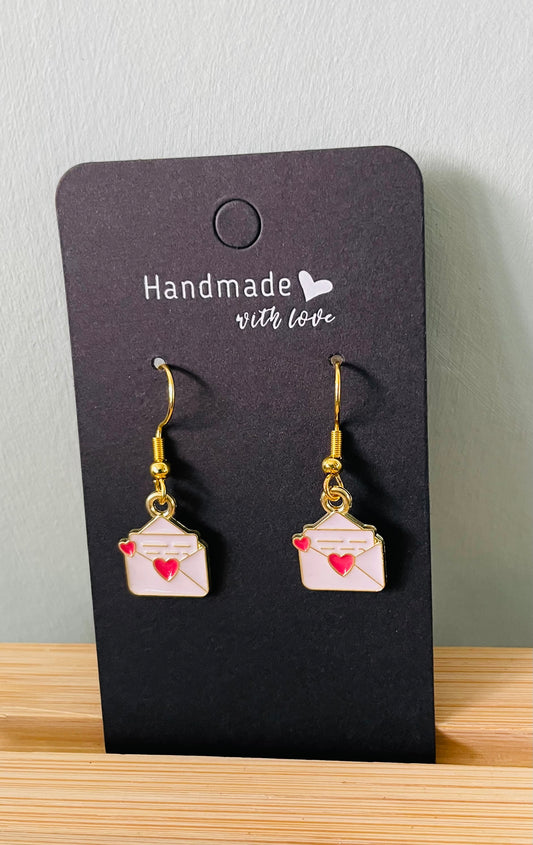 Handmade Love Letter Earrings