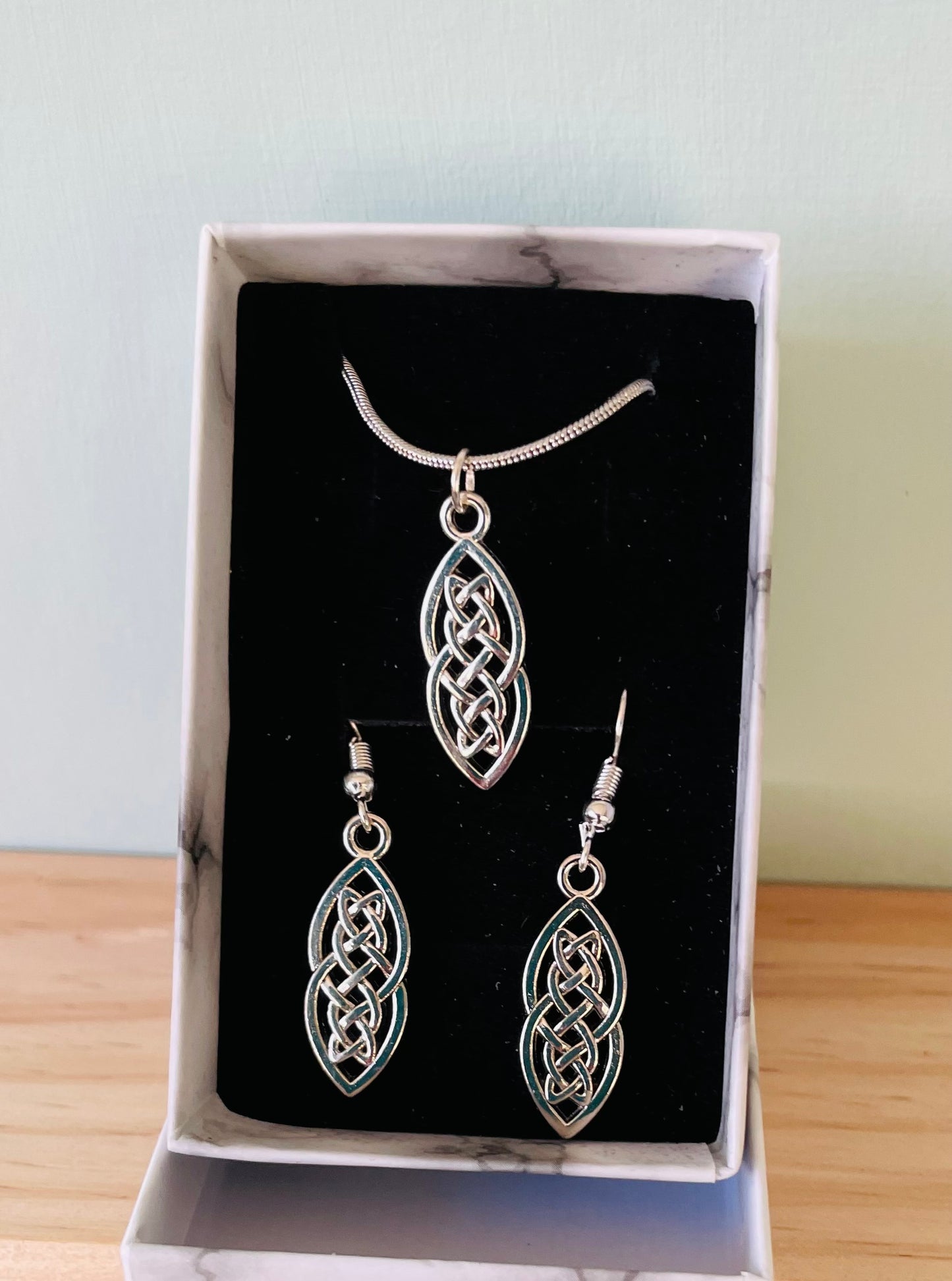Handmade Celtic Earrings  & Necklace set