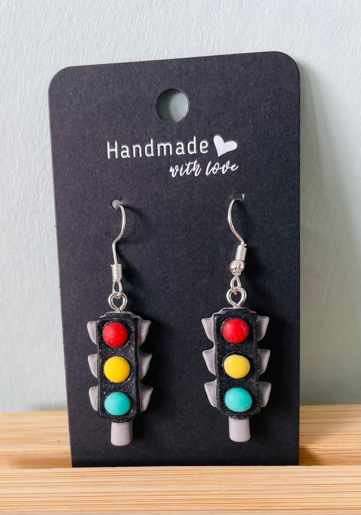 Handmade Traffic Light Earrings
