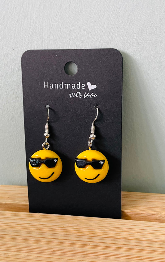 Handmade ‘Cool’ emoji Earrings