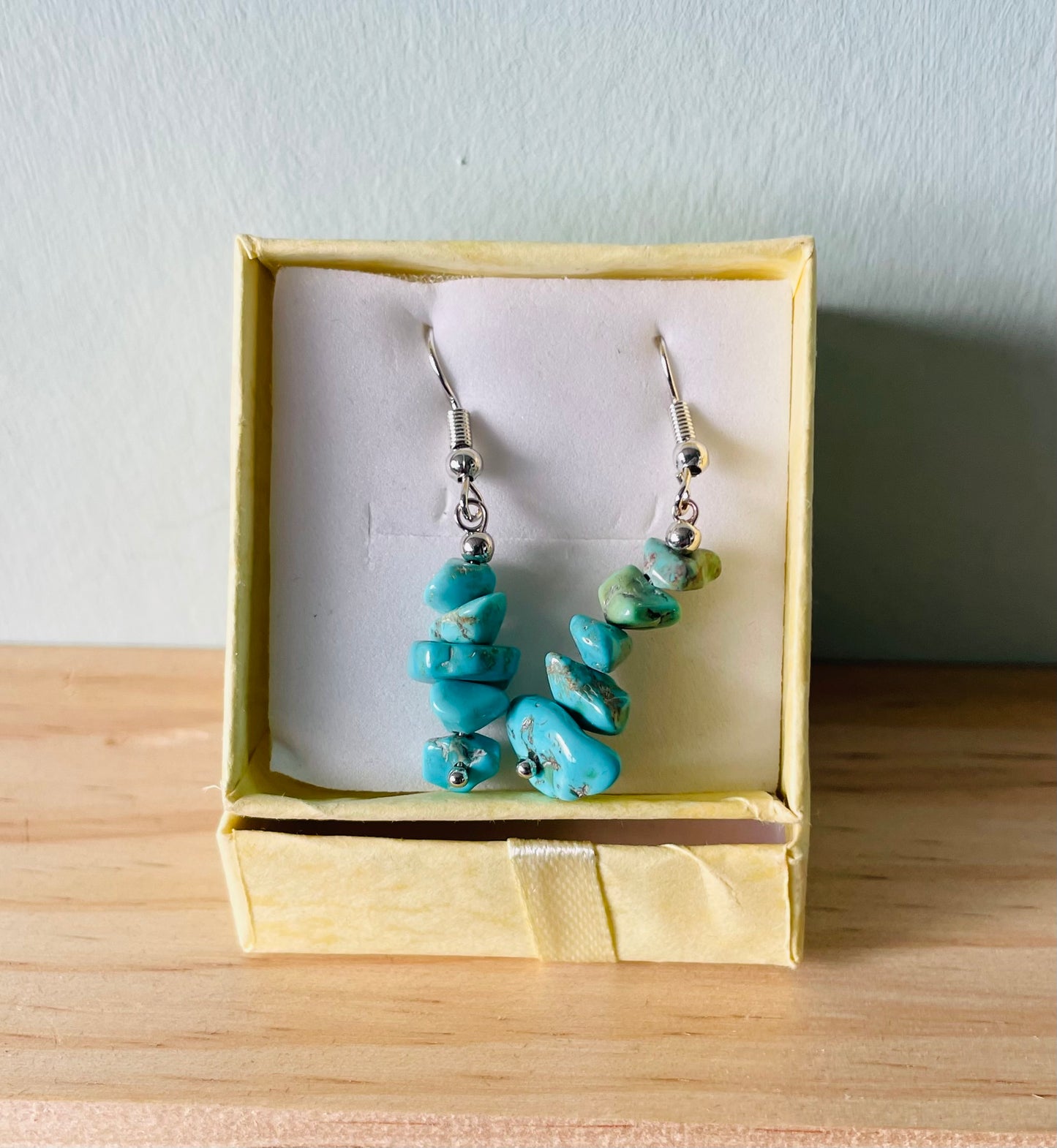 Handmade Turquoise Stone  Earrings -Gift boxed
